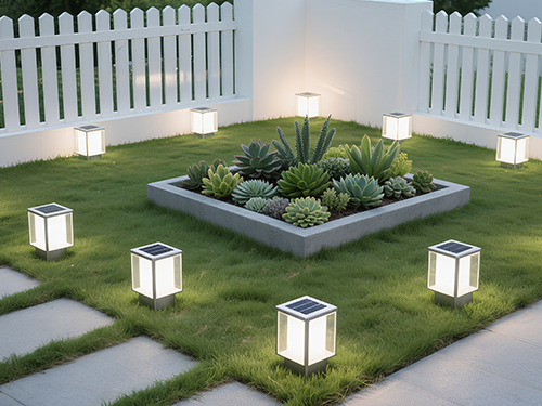Solar-powered garden lights